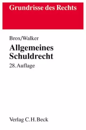 Couverture du produit · Allgemeines Schuldrecht