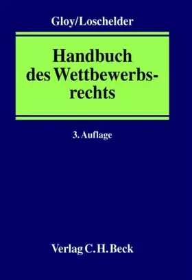 Couverture du produit · Handbuch des Wettbewerbsrechts