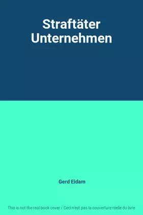 Couverture du produit · Straftäter Unternehmen
