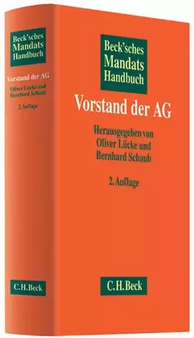 Couverture du produit · Beck'sches Mandatshandbuch Vorstand der AG