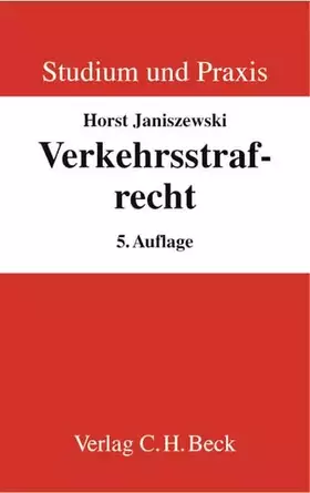 Couverture du produit · Verkehrsstrafrecht (Studium und Praxis)