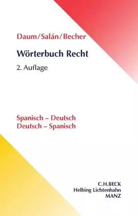 Couverture du produit · Wörterbuch Recht: Spanisch - Deutsch / Deutsch - Spanisch
