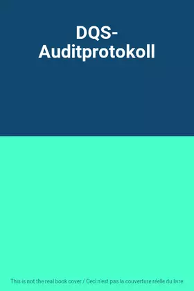Couverture du produit · DQS- Auditprotokoll