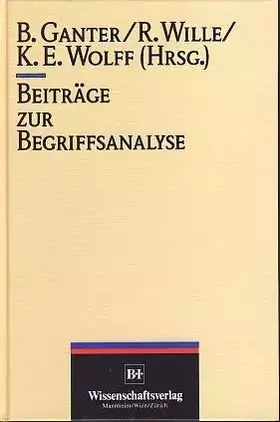Couverture du produit · Beiträge zur Begriffsanalyse