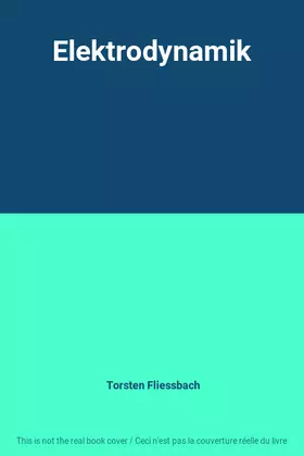 Couverture du produit · Elektrodynamik