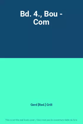 Couverture du produit · Bd. 4., Bou - Com