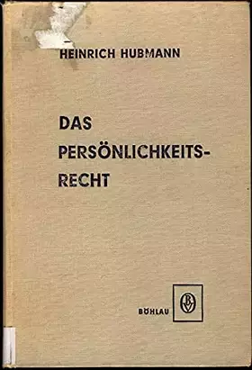 Couverture du produit · Das Persönlichkeitsrecht
