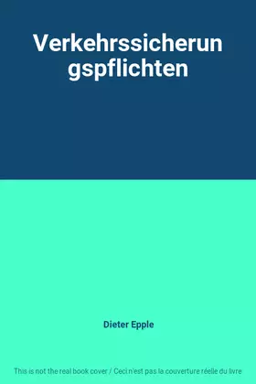 Couverture du produit · Verkehrssicherungspflichten