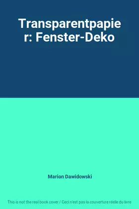 Couverture du produit · Transparentpapier: Fenster-Deko