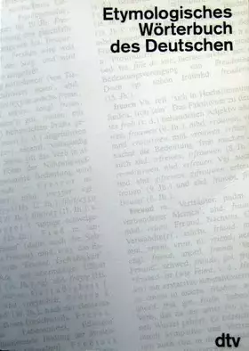 Couverture du produit · Etymologisches Wörterbuch des Deutschen