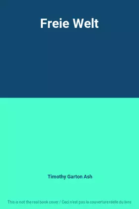 Couverture du produit · Freie Welt