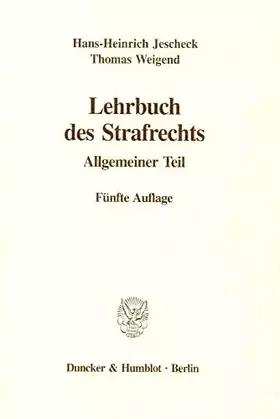 Couverture du produit · Lehrbuch des Strafrechts.: Allgemeiner Teil.