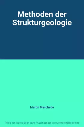 Couverture du produit · Methoden der Strukturgeologie