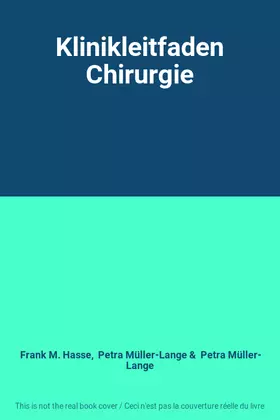 Couverture du produit · Klinikleitfaden Chirurgie