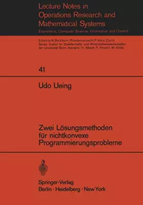 Couverture du produit · Zwei Lösungsmethoden Für Nichtkonvexe Programmierungsprobleme