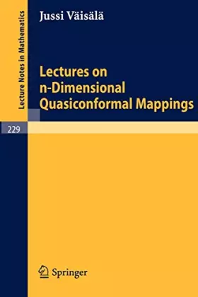 Couverture du produit · Lectures on N-dimensional Quasiconformal Mappings