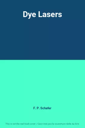 Couverture du produit · Dye Lasers