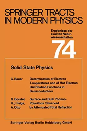 Couverture du produit · Solid-State Physics: Ergebnisse der Exakten Naturwissenschaften
