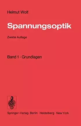 Couverture du produit · Spannungsoptik: Band 1 · Grundlagen