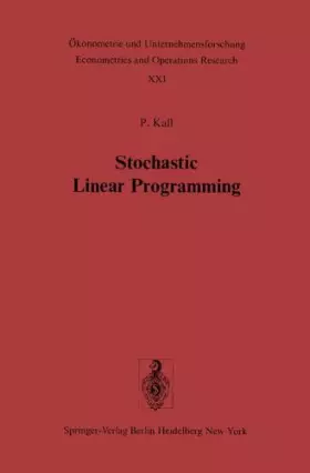 Couverture du produit · Stochastic linear programming (Econometrics and operations research)