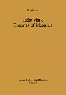 Couverture du produit · Relativistic Theories of Materials