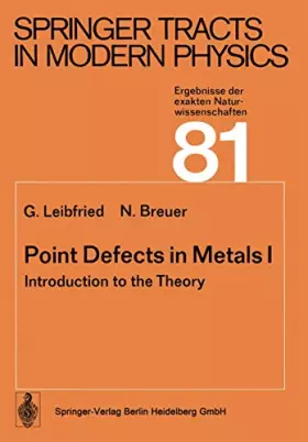 Couverture du produit · Point Defects in Metals: v 1