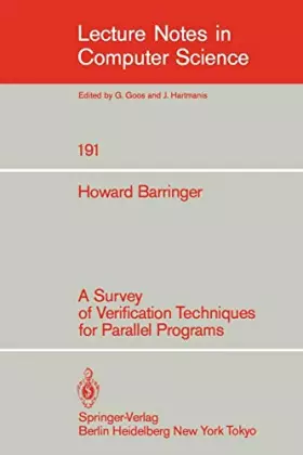 Couverture du produit · A Survey of Verification Techniques for Parallel Programs