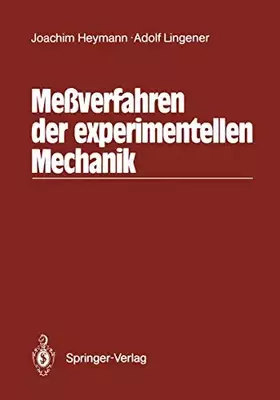 Couverture du produit · Meßverfahren der experimentellen Mechanik