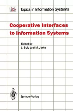 Couverture du produit · Cooperative Interfaces to Information Systems