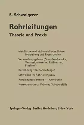 Couverture du produit · Rohrleitungen: Theorie und Praxis