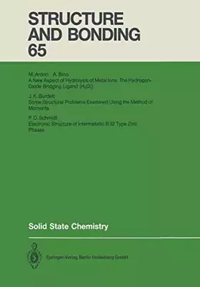 Couverture du produit · Solid State Chemistry (Structure and Bonding, Band 65)