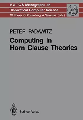 Couverture du produit · Computing in Horn Clause Theories