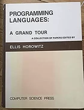 Couverture du produit · Programming Languages: A Grand Tour