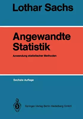 Couverture du produit · Angewandte Statistik: Anwendung statistischer Methoden