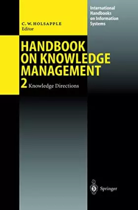 Couverture du produit · Handbook on Knowledge Management: Knowledge Directions