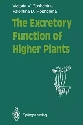 Couverture du produit · The Excretory Function of Higher Plants