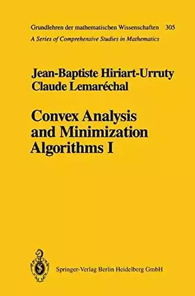 Couverture du produit · Convex Analysis and Minimization Algorithms: Fundamentals