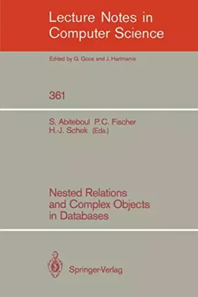 Couverture du produit · Nested Relations and Complex Objects in Databases
