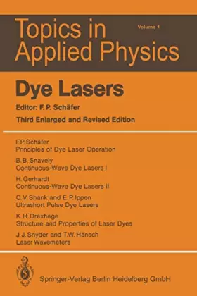Couverture du produit · Topics in Applied Physics: Dye Lasers v. 1