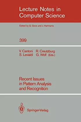 Couverture du produit · Recent Issues in Pattern Analysis and Recognition