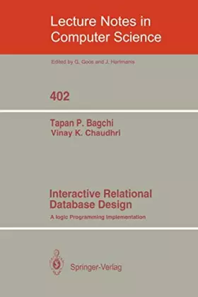 Couverture du produit · Interactive Relational Database Design: A Logic Programming Implementation