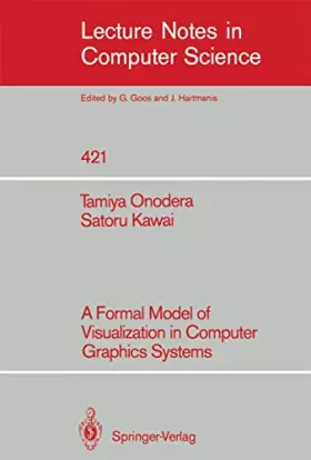 Couverture du produit · A Formal Model of Visualization in Computer Graphics Systems
