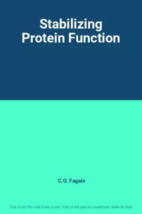 Couverture du produit · Stabilizing Protein Function