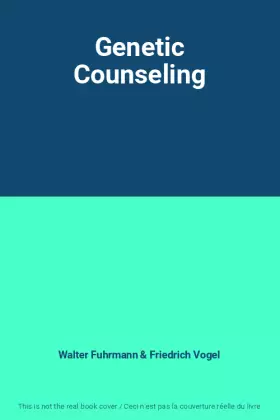 Couverture du produit · Genetic Counseling