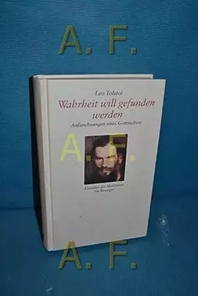 Couverture du produit · Wahrheit will gefunden werden