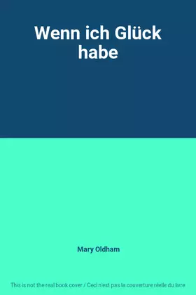 Couverture du produit · Wenn ich Glück habe