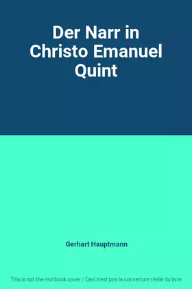 Couverture du produit · Der Narr in Christo Emanuel Quint
