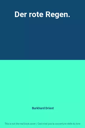 Couverture du produit · Der rote Regen.
