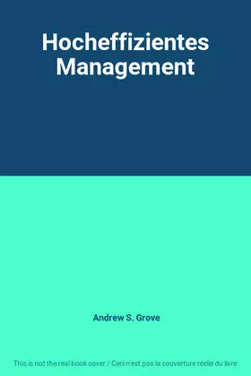 Couverture du produit · Hocheffizientes Management