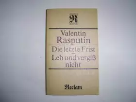 Couverture du produit · Die letzte Frist: Roman